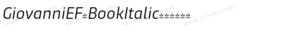GiovanniEF-BookItalic字体转换