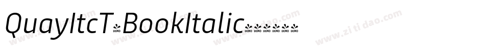 QuayItcT-BookItalic字体转换