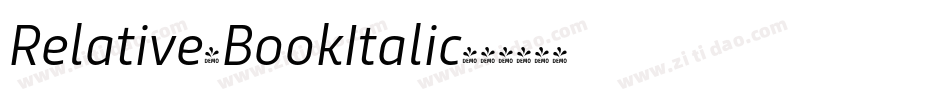 Relative-BookItalic字体转换