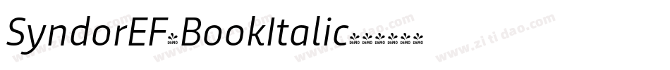 SyndorEF-BookItalic字体转换