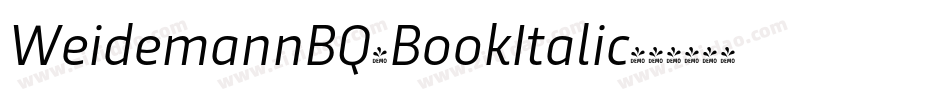 WeidemannBQ-BookItalic字体转换