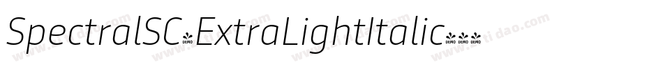 SpectralSC-ExtraLightItalic字体转换