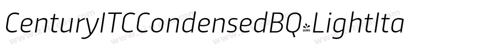 CenturyITCCondensedBQ-LightItalic字体转换