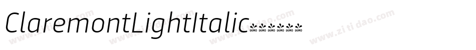 ClaremontLightItalic字体转换
