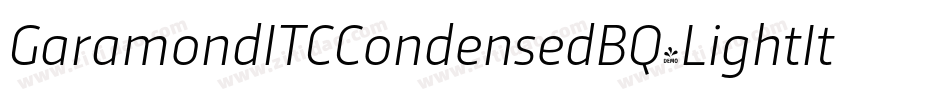 GaramondITCCondensedBQ-LightItalic字体转换