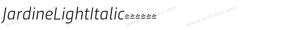 JardineLightItalic字体转换