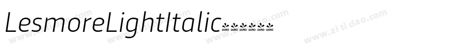 LesmoreLightItalic字体转换
