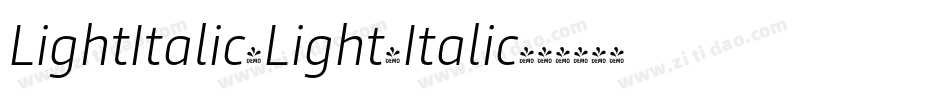 LightItalic-Light-Italic字体转换