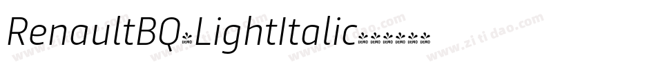 RenaultBQ-LightItalic字体转换