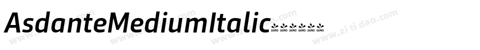 AsdanteMediumItalic字体转换