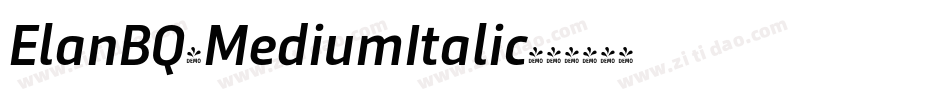 ElanBQ-MediumItalic字体转换