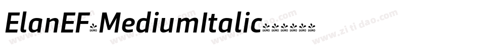 ElanEF-MediumItalic字体转换