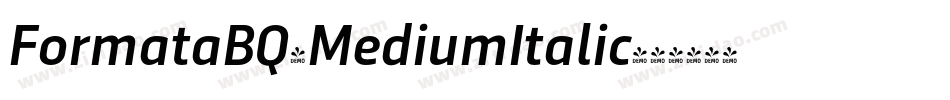 FormataBQ-MediumItalic字体转换