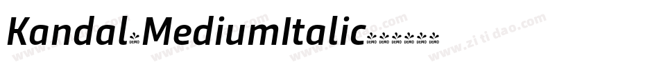Kandal-MediumItalic字体转换