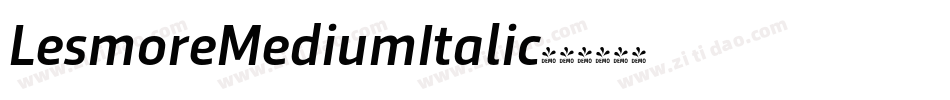 LesmoreMediumItalic字体转换