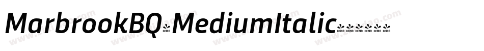 MarbrookBQ-MediumItalic字体转换
