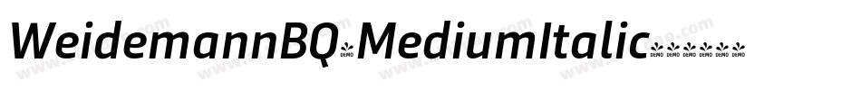 WeidemannBQ-MediumItalic字体转换