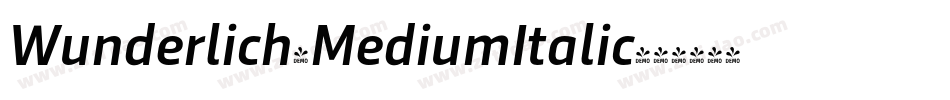 Wunderlich-MediumItalic字体转换