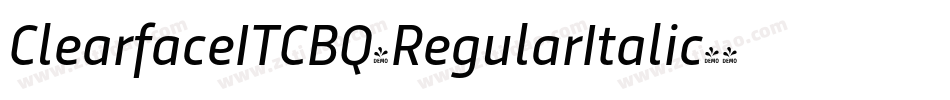 ClearfaceITCBQ-RegularItalic字体转换