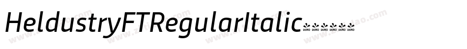 HeldustryFTRegularItalic字体转换