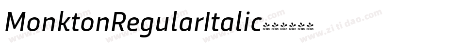 MonktonRegularItalic字体转换