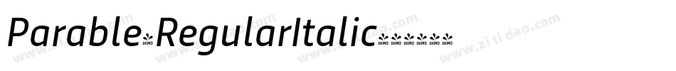 Parable-RegularItalic字体转换