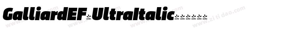 GalliardEF-UltraItalic字体转换