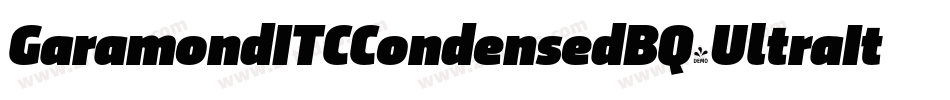 GaramondITCCondensedBQ-UltraItalic字体转换