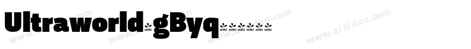 Ultraworld-gByq字体转换