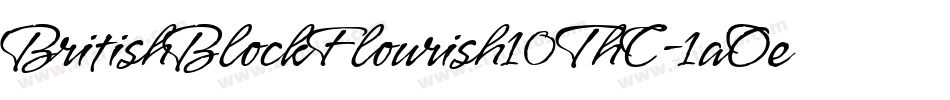 BritishBlockFlourish10ThC-1aOe字体转换