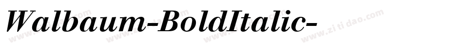 Walbaum-BoldItalic字体转换