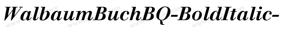 WalbaumBuchBQ-BoldItalic字体转换