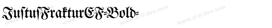 JustusFrakturEF-Bold字体转换