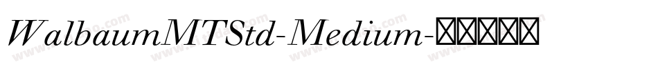 WalbaumMTStd-Medium字体转换