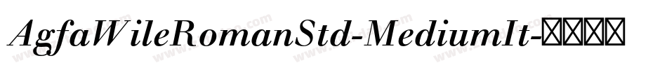 AgfaWileRomanStd-MediumIt字体转换