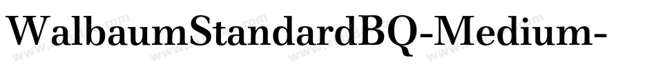 WalbaumStandardBQ-Medium字体转换
