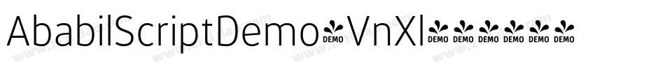 AbabilScriptDemo-VnXl字体转换
