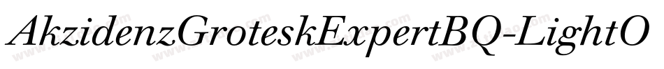 AkzidenzGroteskExpertBQ-LightOsF字体转换