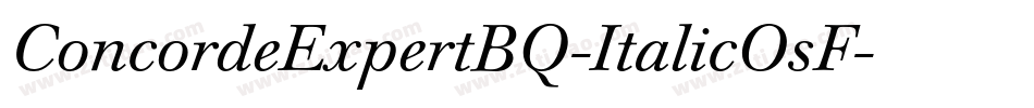 ConcordeExpertBQ-ItalicOsF字体转换