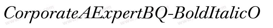 CorporateAExpertBQ-BoldItalicOsF字体转换
