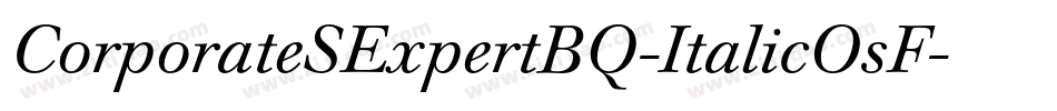 CorporateSExpertBQ-ItalicOsF字体转换
