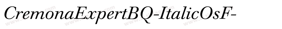 CremonaExpertBQ-ItalicOsF字体转换