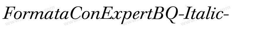 FormataConExpertBQ-Italic字体转换