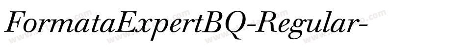 FormataExpertBQ-Regular字体转换