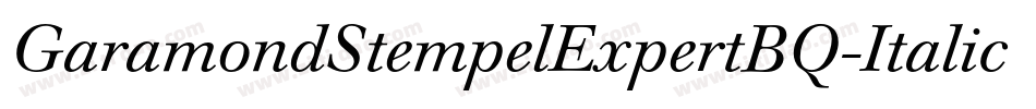 GaramondStempelExpertBQ-ItalicOsF字体转换