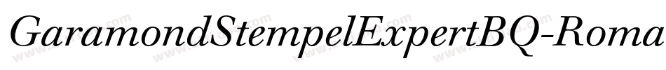 GaramondStempelExpertBQ-RomanOsF字体转换