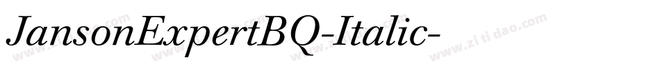 JansonExpertBQ-Italic字体转换