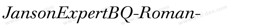 JansonExpertBQ-Roman字体转换