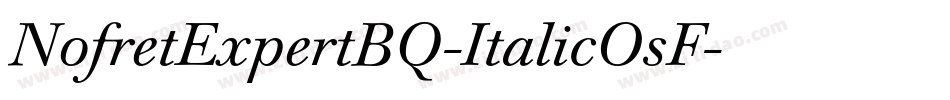 NofretExpertBQ-ItalicOsF字体转换