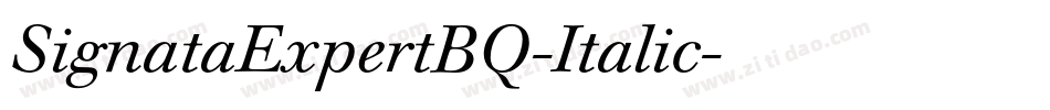 SignataExpertBQ-Italic字体转换